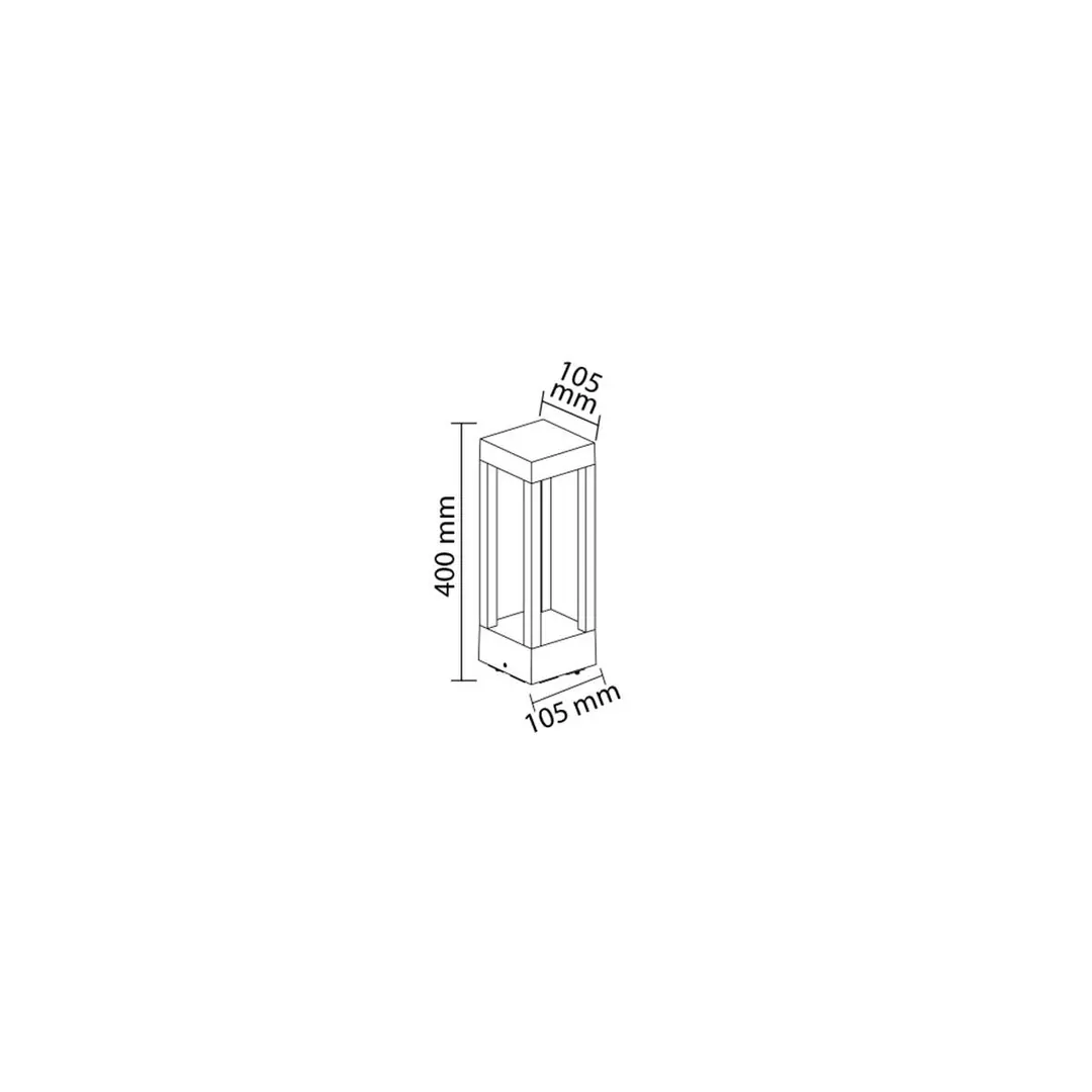 Forlife Bollard Bahçe Armatürü Meşe 40cm 7W 3200k Gün Işığı FL-1789 - ek resim