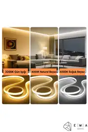 12 Volt Naturel Beyaz Neon Şerit Led (1 cm) 8