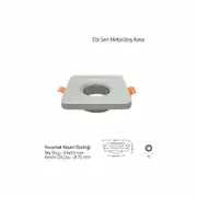 Forlife Elit Metal Boş Spot Kasa Mat Gri FL-1903 M 2