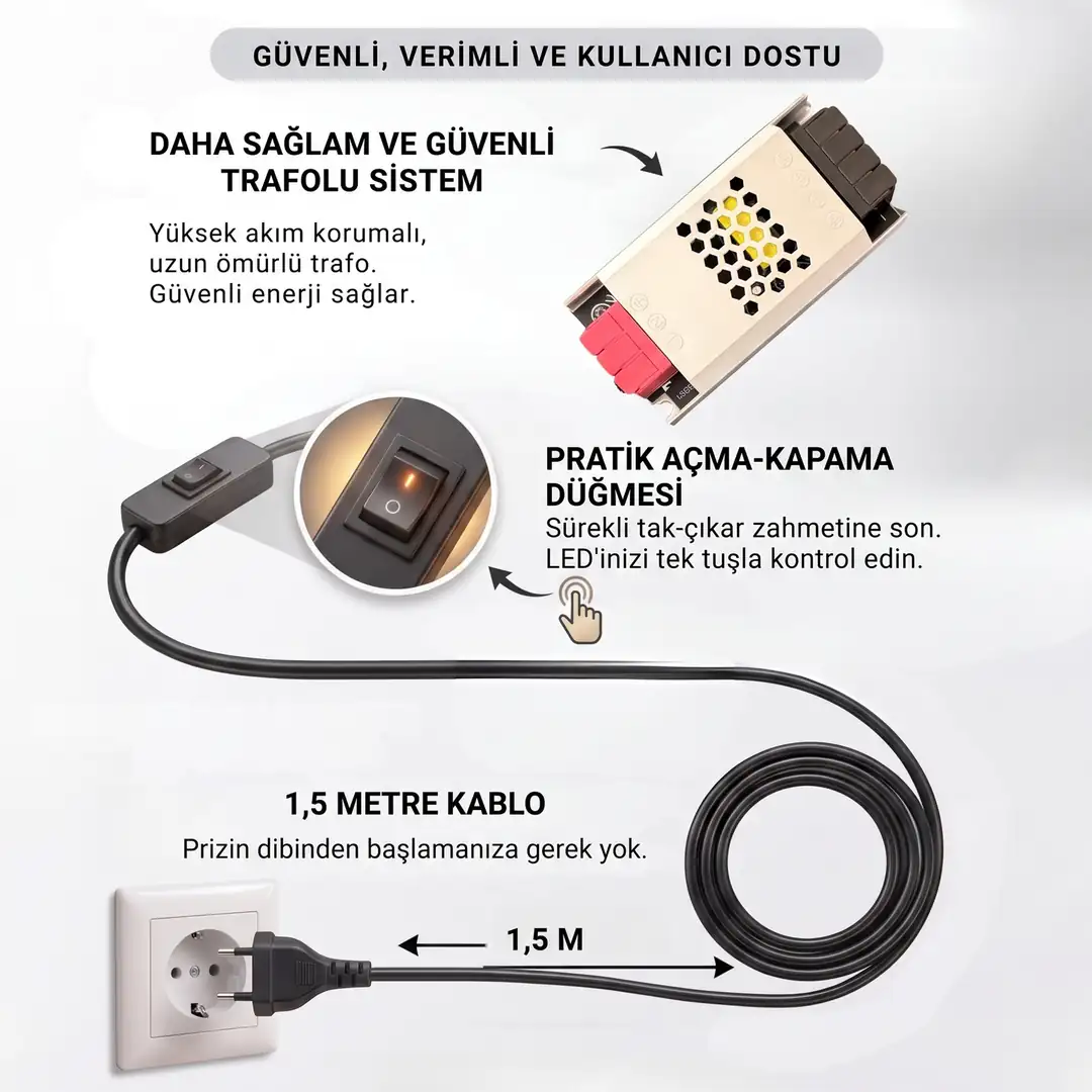 12 Volt Pembe Neon Şerit Led 3