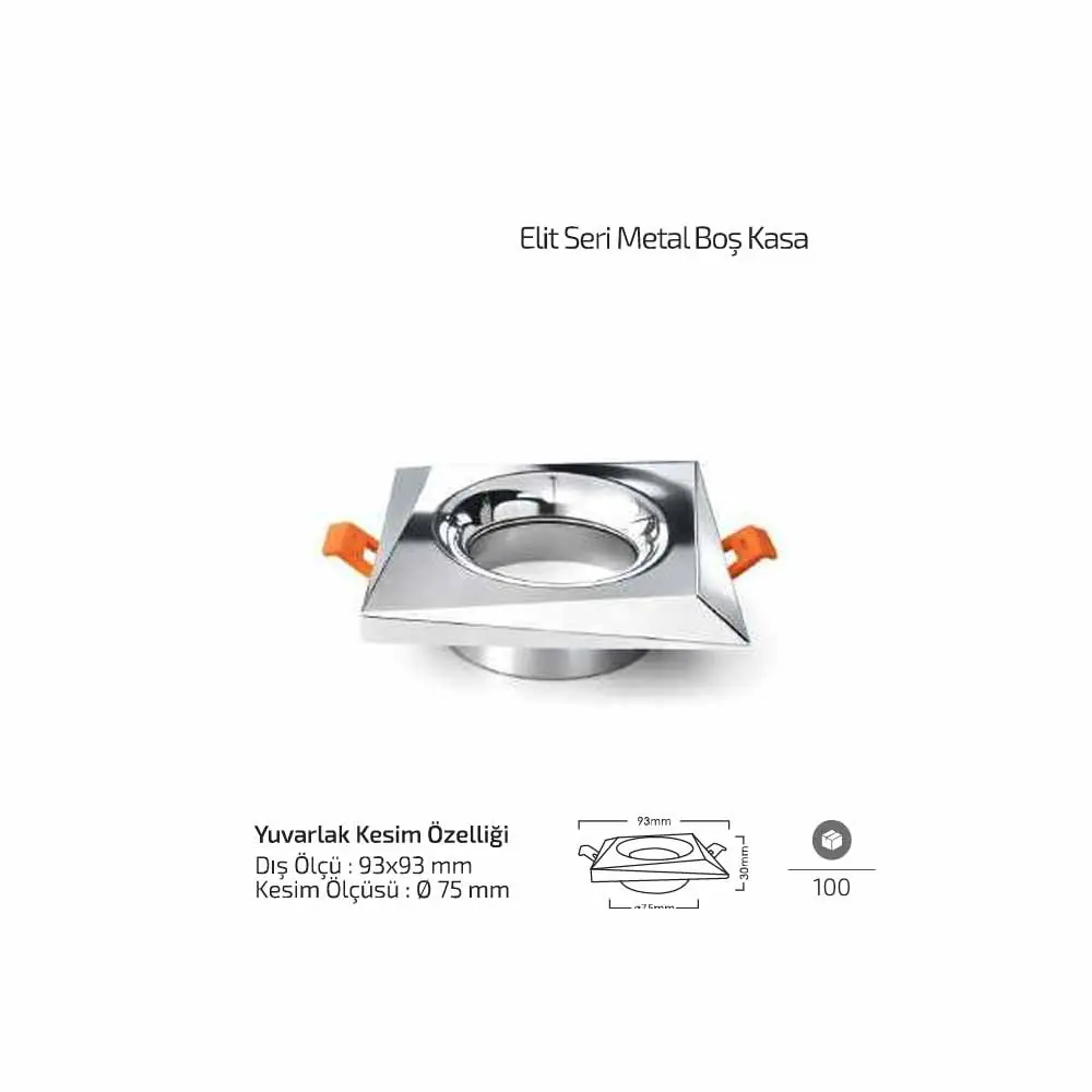 Forlife Elit Metal Boş Spot Kasa Gümüş FL-1902 G - ek resim