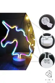 Unicorn Neon LED Gece Lambası | USB ve Pilli 4