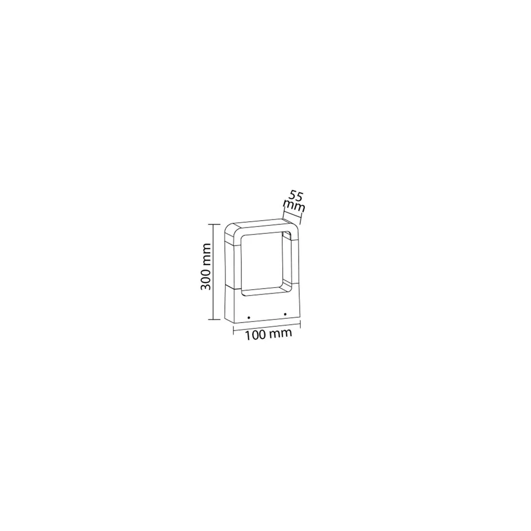 Forlife Bollard Bahçe Armatürü Çam 30cm 7W 3200k Gün Işığı FL-1785 - ek resim