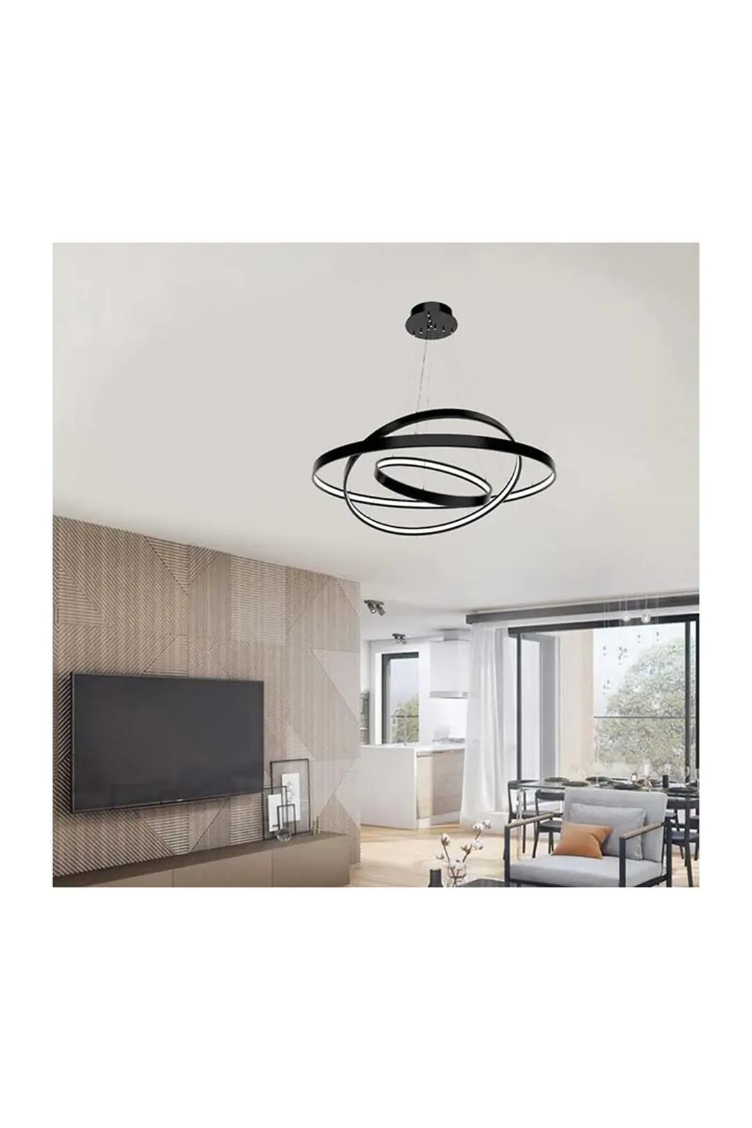 Forlife Linear Armatür 30-50-70Cm Yuvarlak Satürn 45W 6500K Beyaz FL-99080 - ek resim