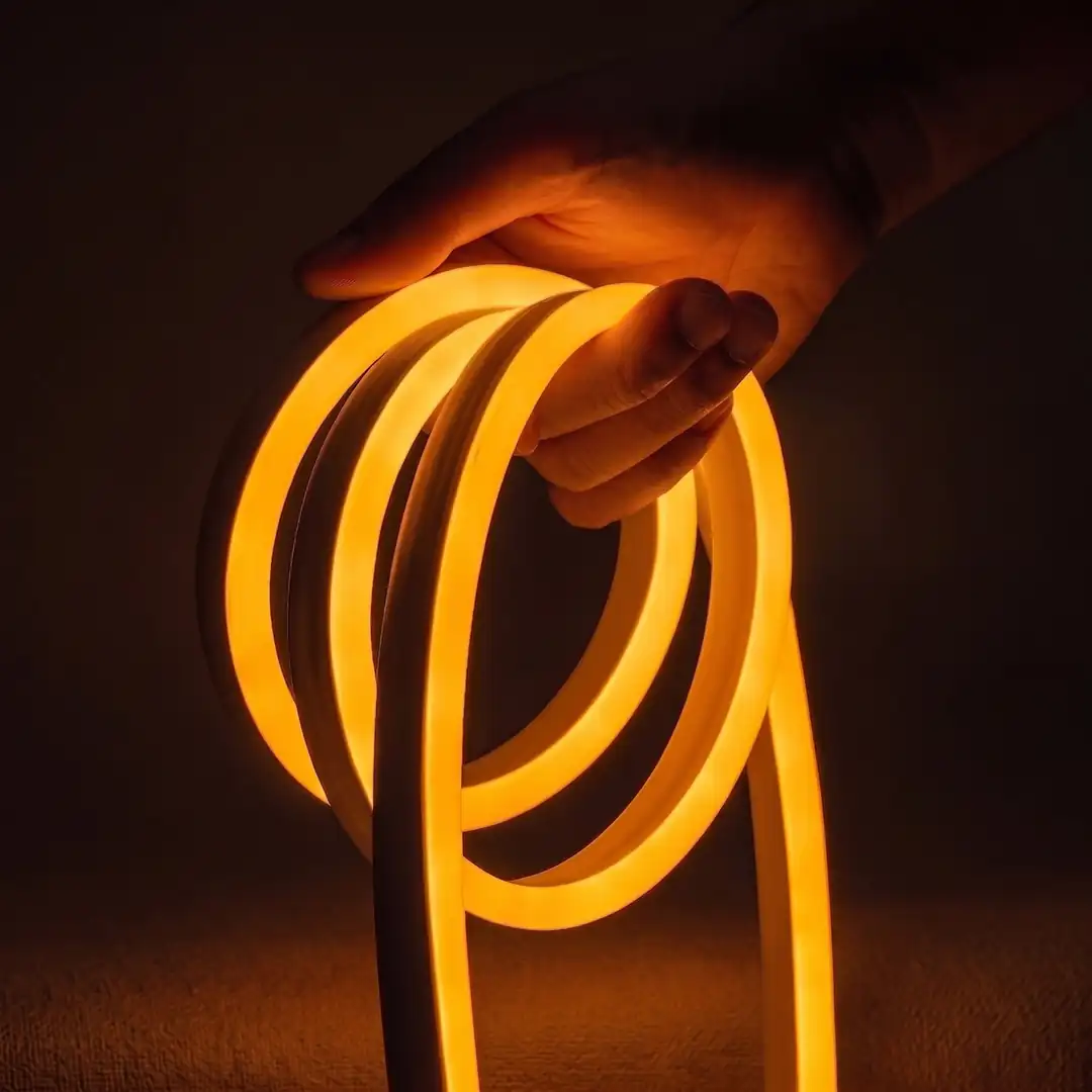 12 Volt Amber Neon Şerit Led