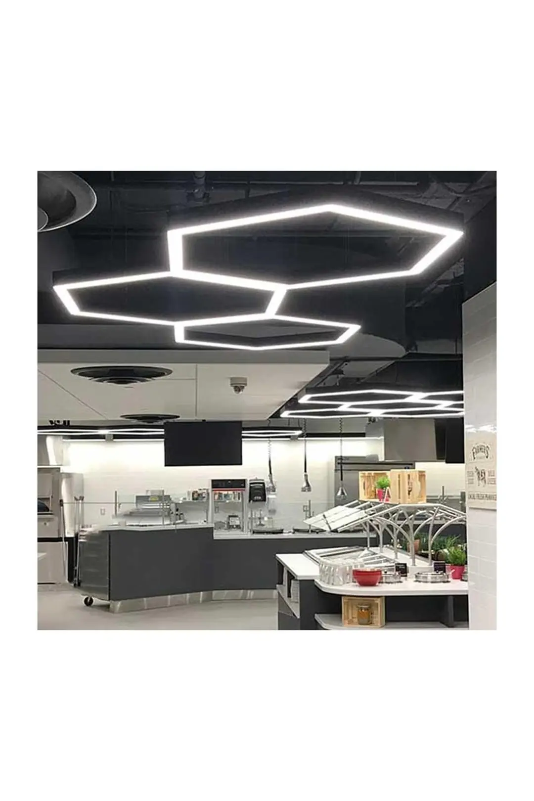 Forlife Altıgen Linear Armatür Kol 30Cm 60W 6500K Beyaz FL-99035 4