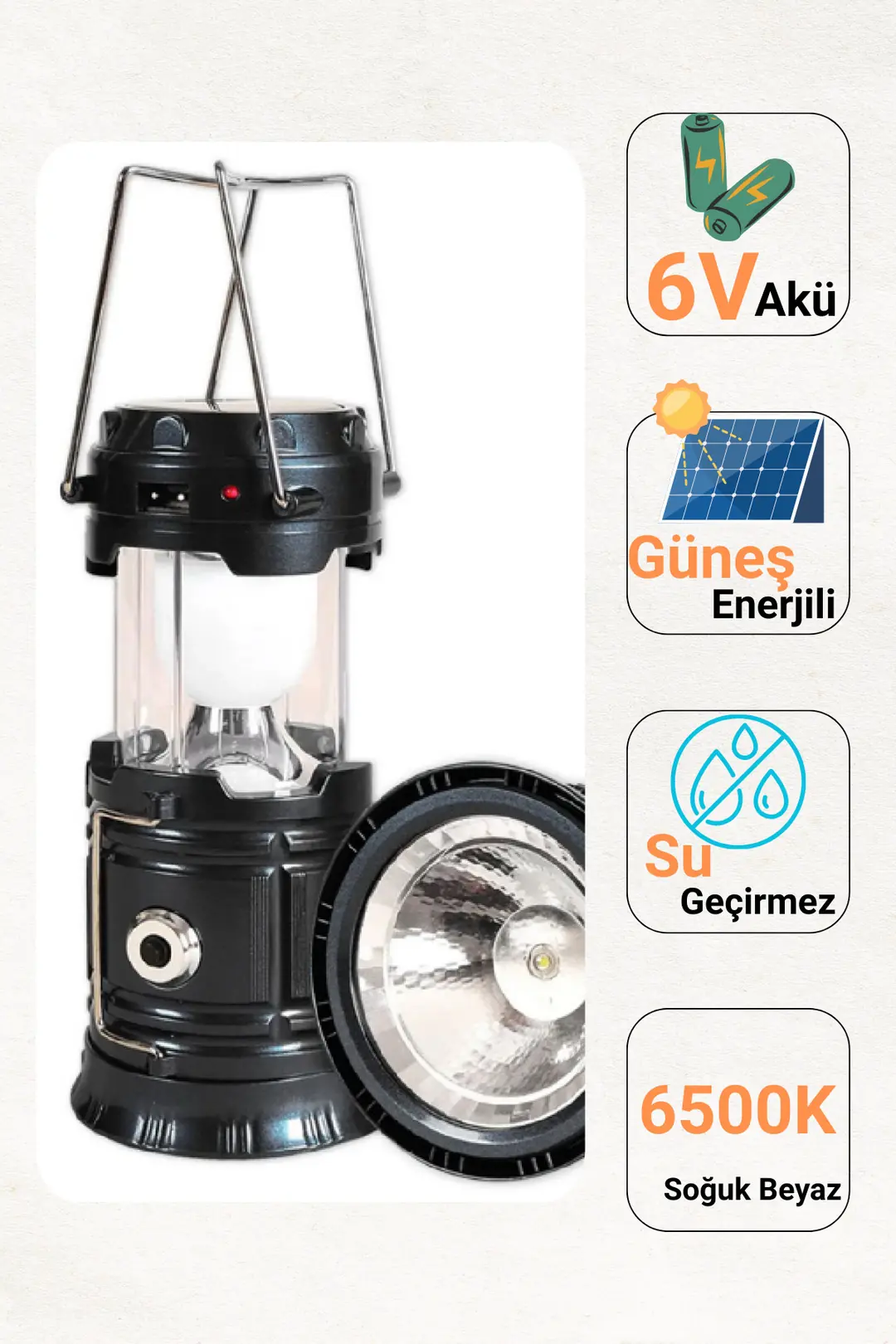 Forlife 20W Solar Fener Nostaljik FL-3226