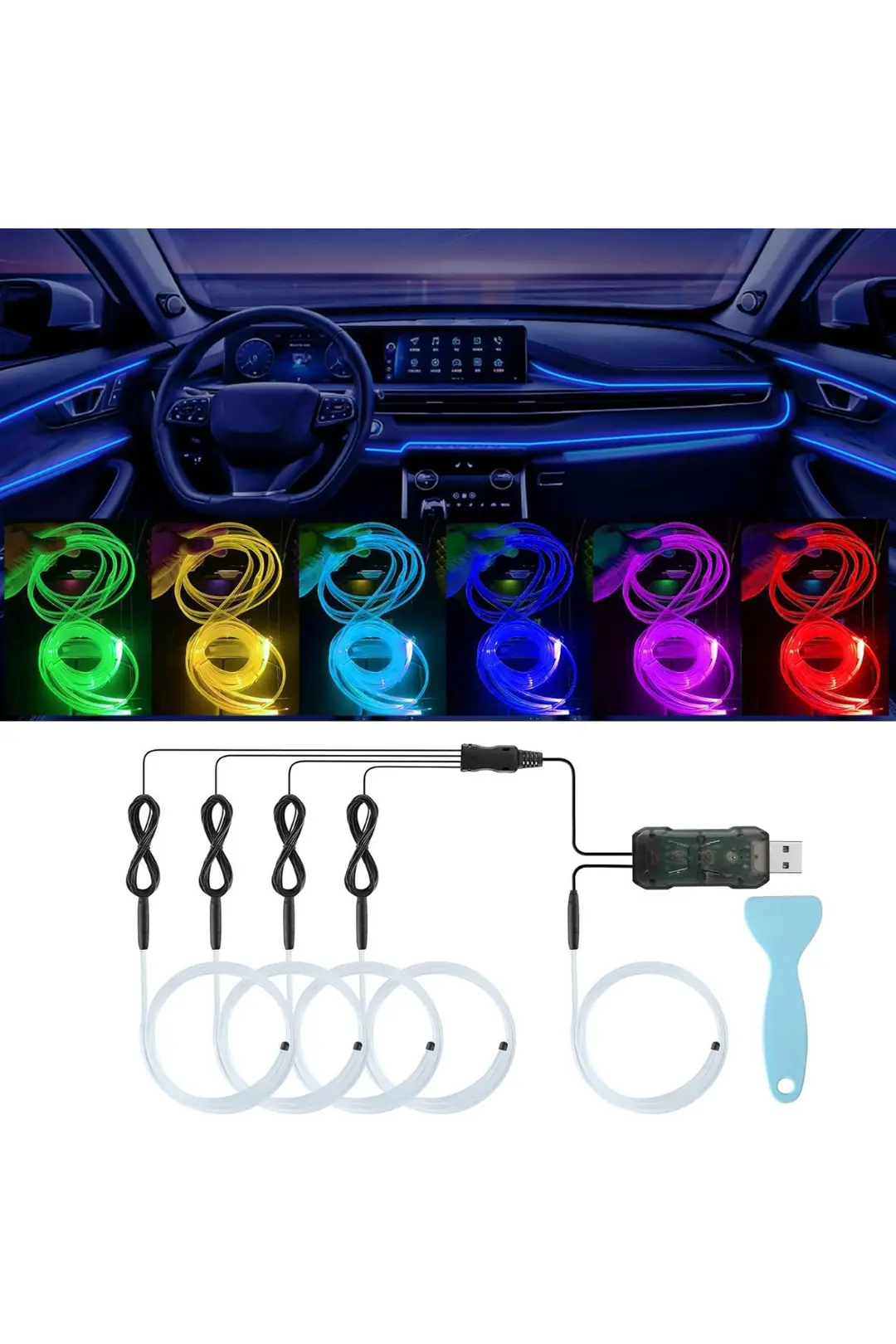 Araç Içi Neon Rgb Araç Içi Led Ip Neon Led