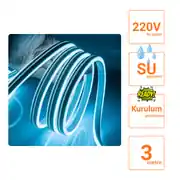 220 Volt Buz Mavisi Neon Şerit Led 2