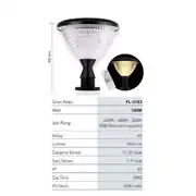 Forlife Solar Güneş Enerjili Sokak Armatürü 100W FL-3153 2