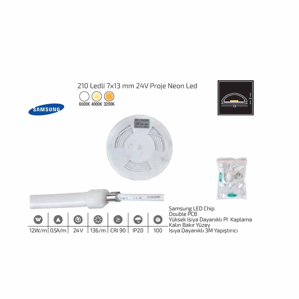 Forlife Neon Led 24V 210 Ledli 5 Metre FL-5129 - ek resim