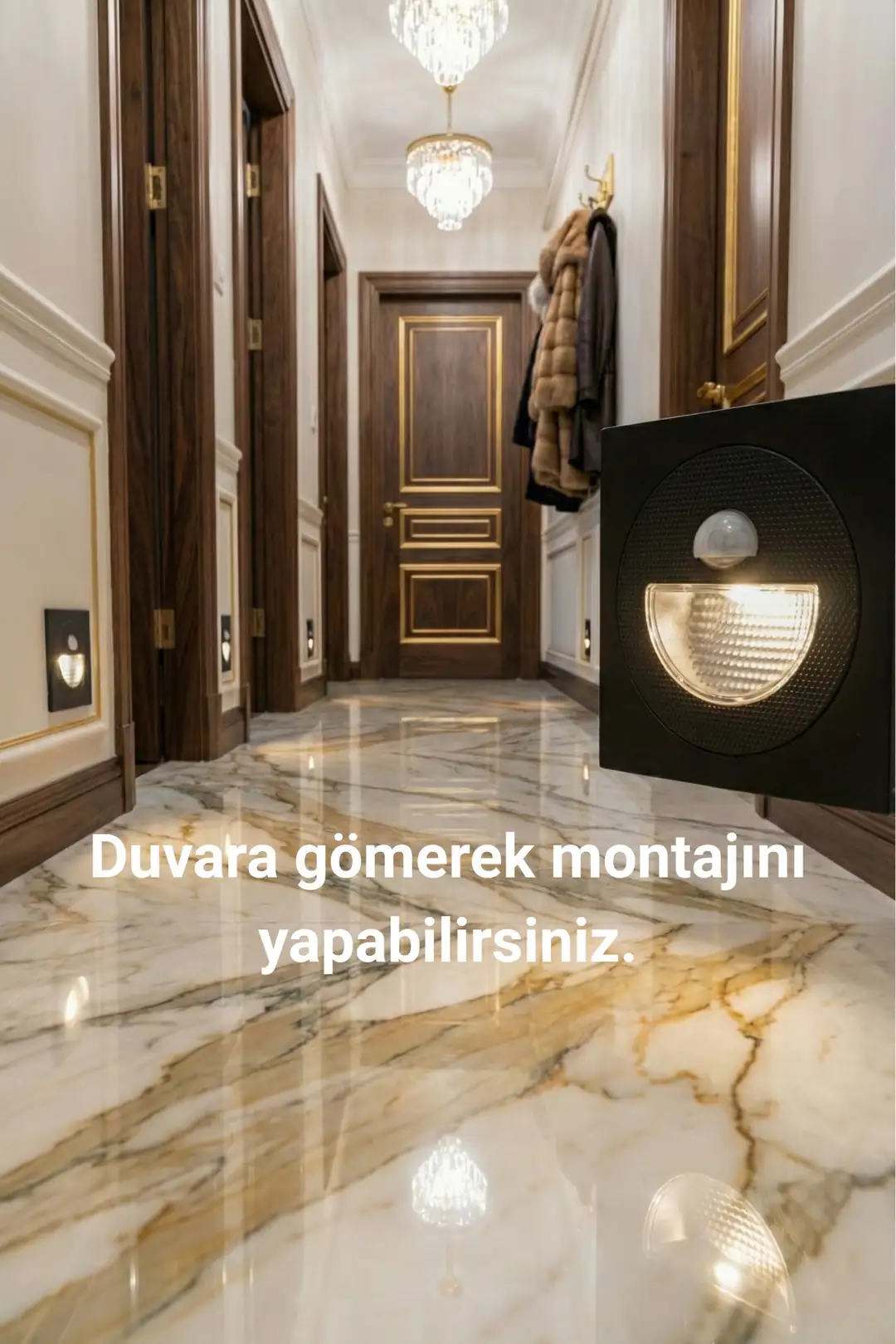 Forlife 3W Siyah Döküm Kasa Sensörlü Koridor Merdiven Aydınlatma FL-2291 S HS 6