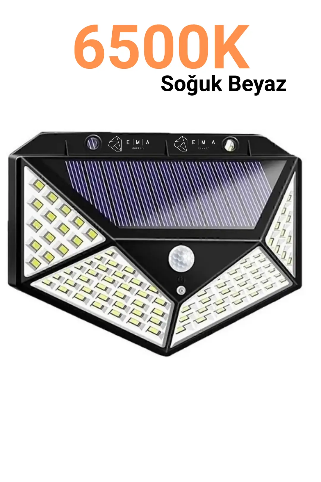 100 Ledli 6500K Solar Duvar Armatürü 5