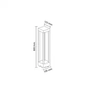 Forlife Bollard Bahçe Armatürü Söğüt 80cm 12W 3200k Gün Işığı FL-1790 3