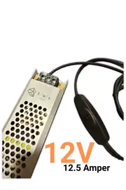 12V 12.5A Ultra Slim LED Trafo Anahtarlı Fişli 150W 2