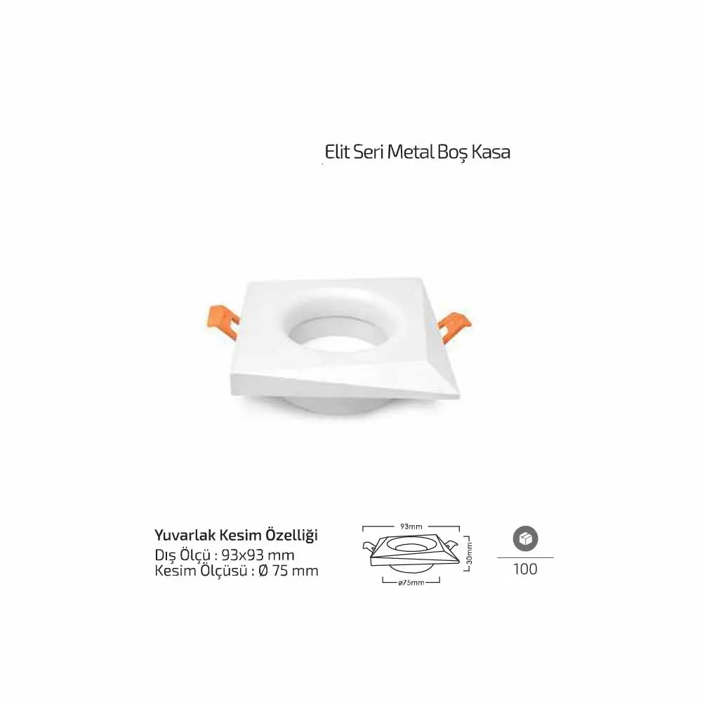 Forlife Elit Metal Boş Spot Kasa Beyaz FL-1902 B - ek resim