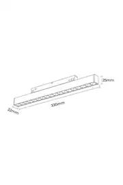 Forlife Beyaz Lensli Magnet Armatür 18W 3200K Gün Işığı FL-6613 W 5