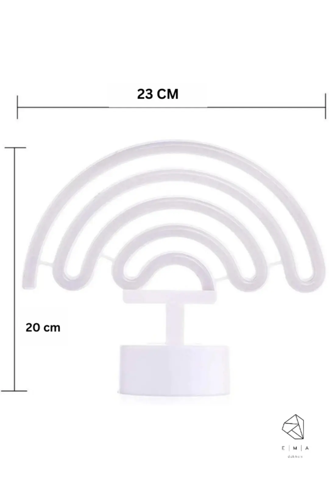 Gökkuşağı Neon LED Gece Lambası | USB ve Pilli 6