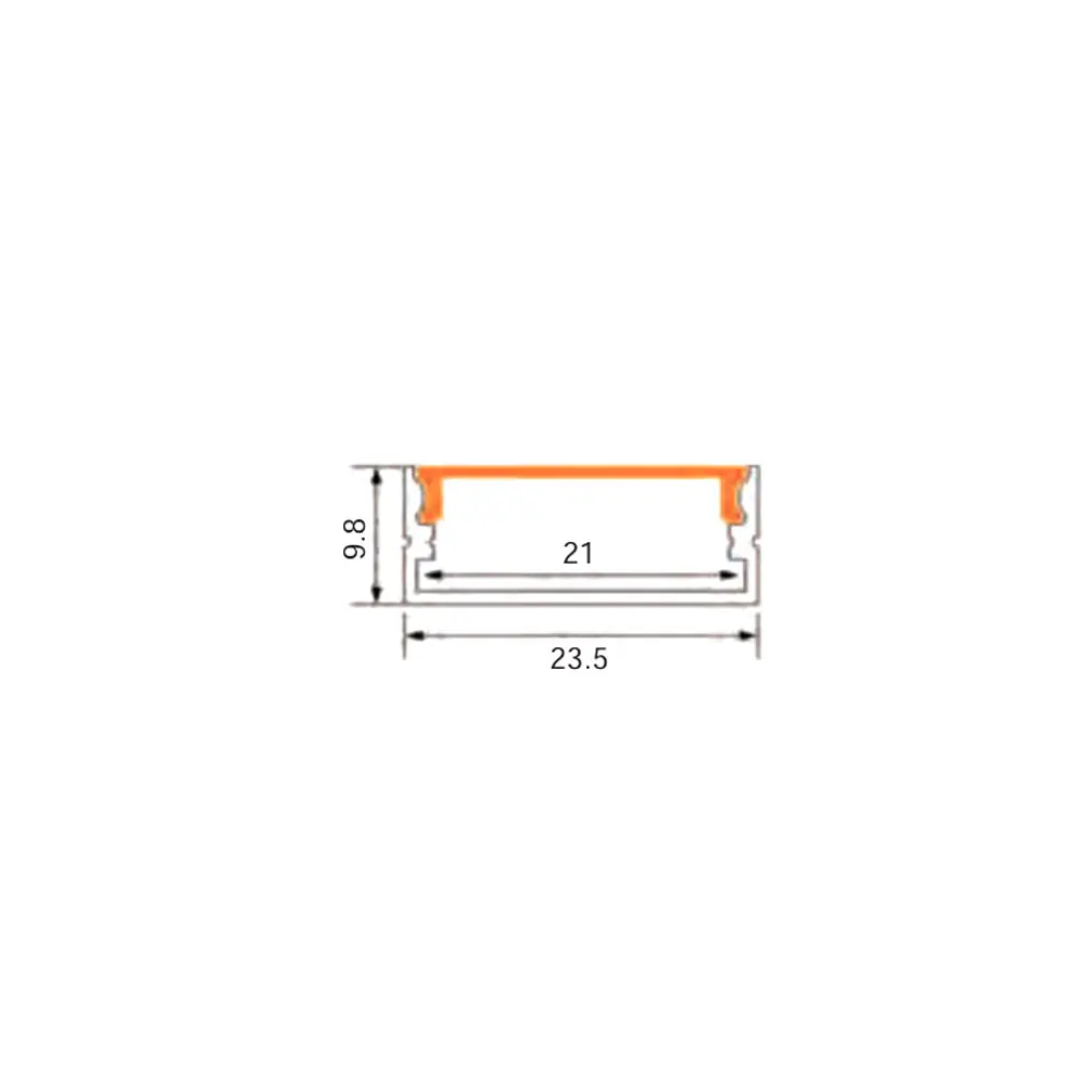 Forlife Alüminyum Profil Sıva Üstü 21 Mm Gümüş 3 Metre FL-8512 - ek resim