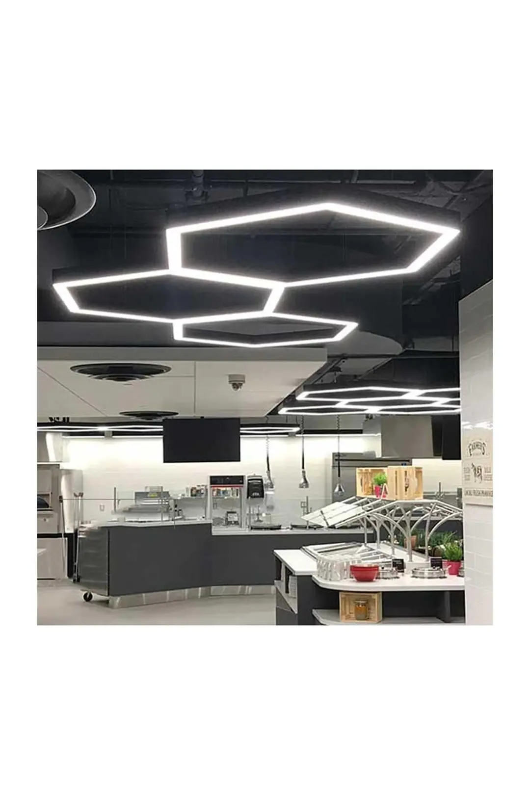 Forlife Altıgen Linear Armatür Kol 60Cm 120W 6500K Beyaz FL-99037 4