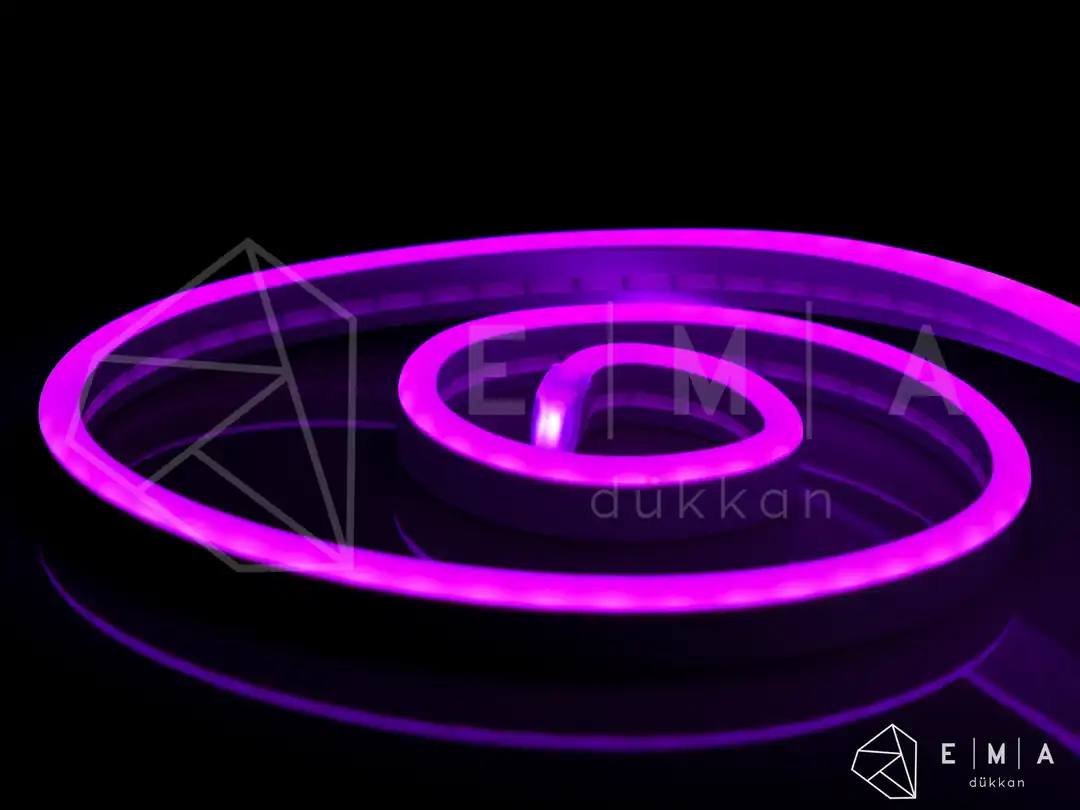 12 Volt Mor Neon Şerit Led - ek resim