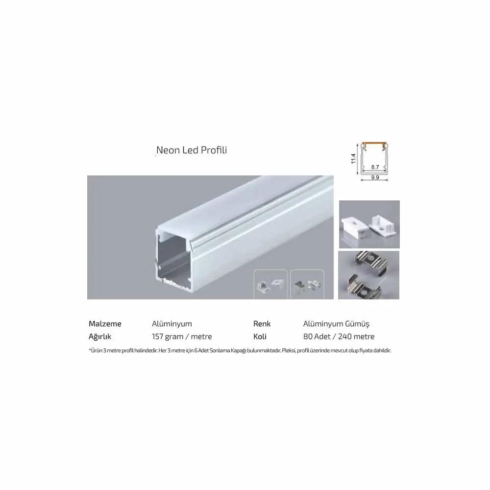 Forlife Neon Led Profili 3 Metre FL-8560 - ek resim