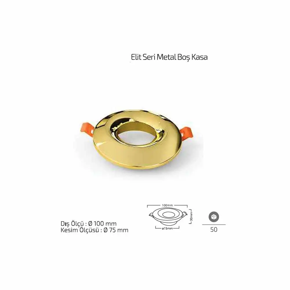 Forlife Elit Metal Boş Spot Kasa Altın FL-1901 A - ek resim