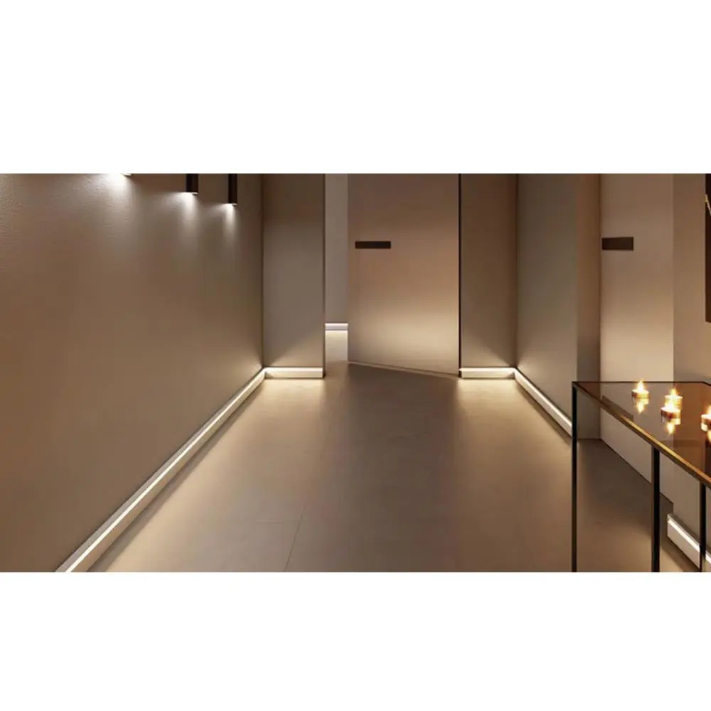 Forlife Alüminyum Led Kanallı Antrasit Süpürgelik FL-8551 A - ek resim