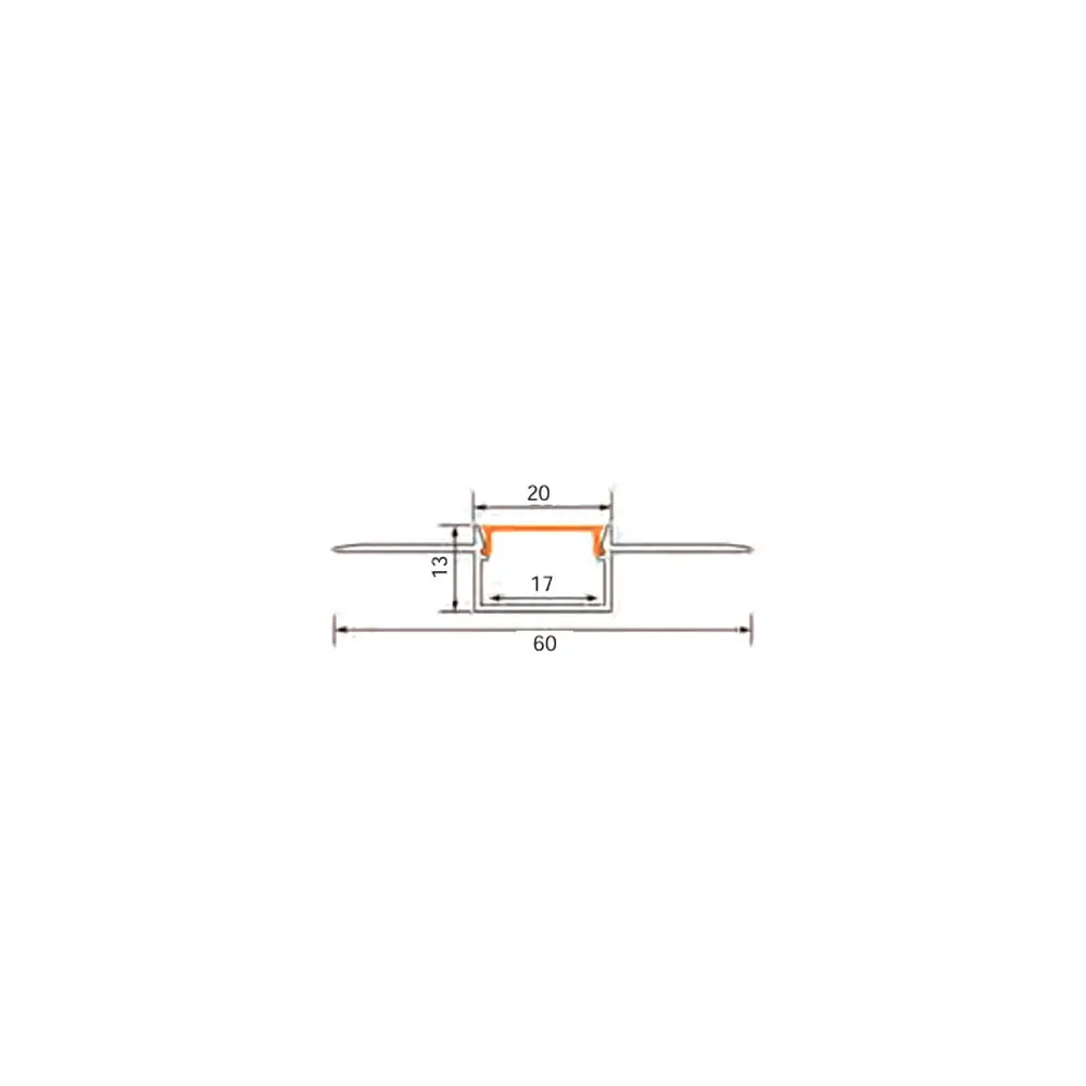 Forlife Alüminyum Profil Trimles 17 Mm Gümüş 3 Metre FL-8532 - ek resim