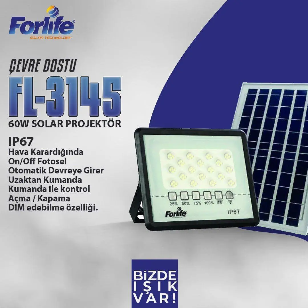 Forlife Solar Projektör 60W FL-3145 3