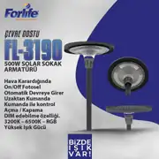 Forlife Solar Sokak Armatürü 500W FL-3190 3