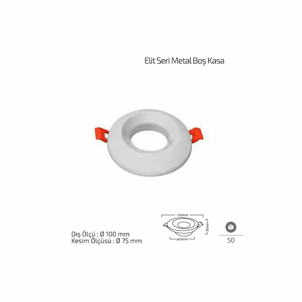 Forlife Elit Metal Boş Spot Kasa Mat Gri FL-1901 M - ek resim