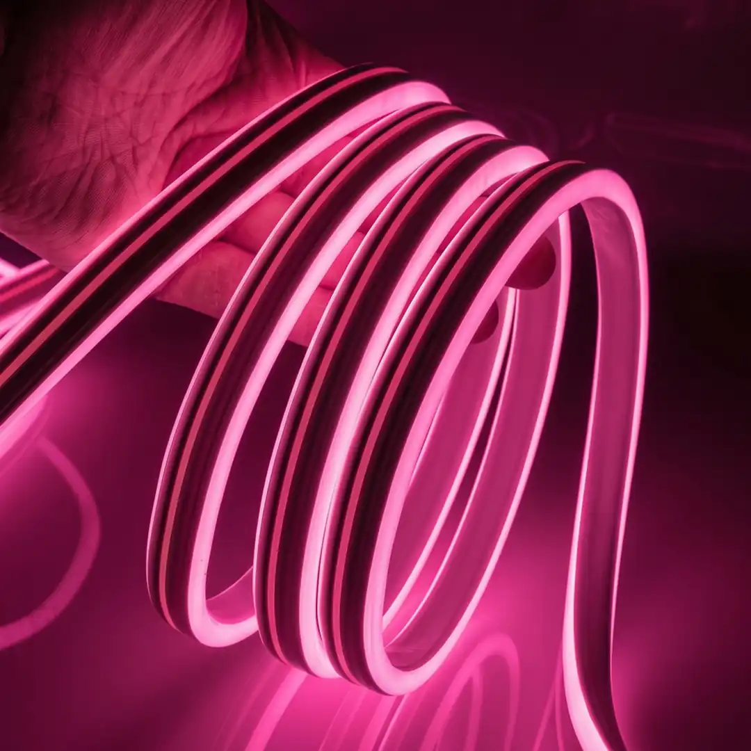 220 Volt Pembe Neon Şerit Led