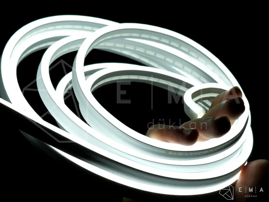 12 Volt Beyaz Neon Şerit Led