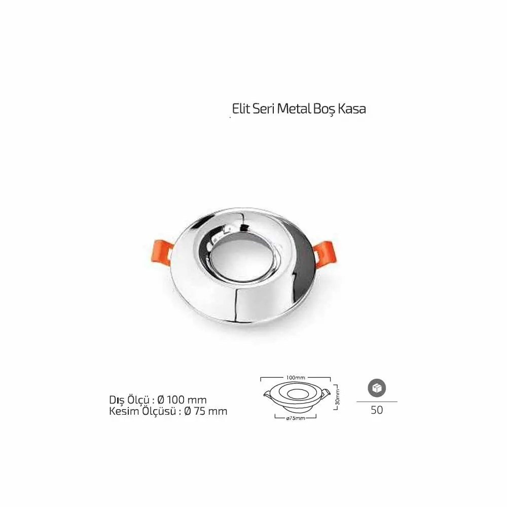 Forlife Elit Metal Boş Spot Kasa Gümüş FL-1901 G - ek resim