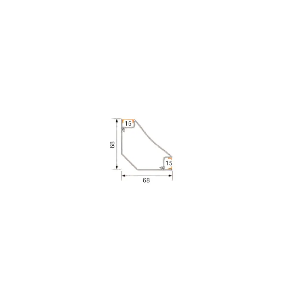 Forlife Alüminyum Alçıpan Profil 3 Led Kanallı 90 Derece Gümüş 3 Metre FL-8541 - ek resim