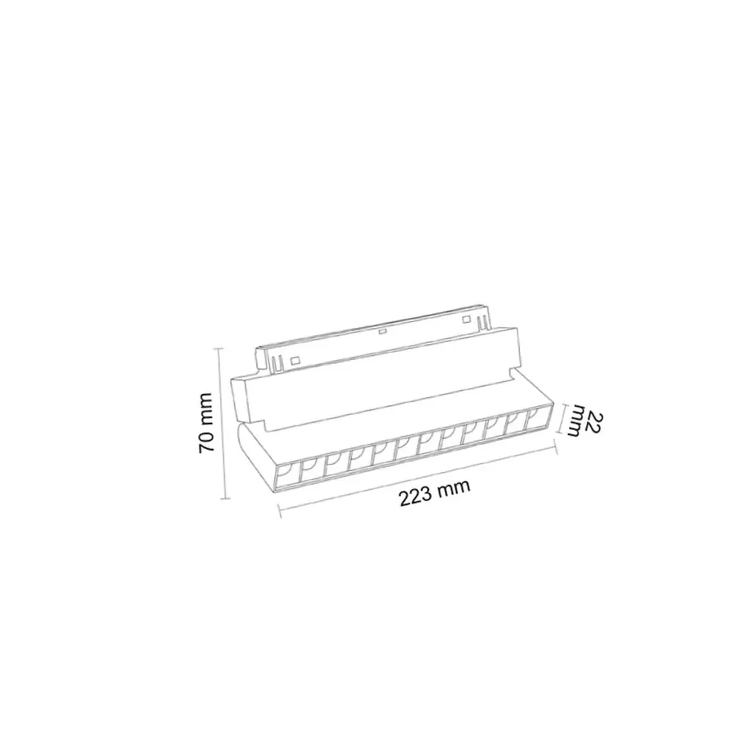 Forlife Magnet Armatür 12W 3200K Beyaz | FL-6622 W - ek resim