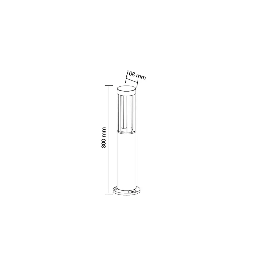 Forlife Bollard Bahçe Armatürü Kavak 80cm 12W 3200k Gün Işığı FL-1788 - ek resim
